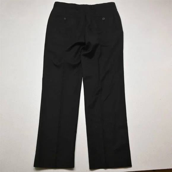 Pronto Uomo 40R 34x32 Black 100% Wool Mens Jacket Pants Suit